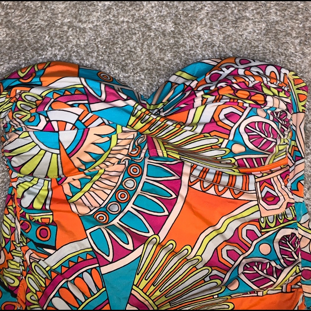 Cremieux Orange Multicolor Swim Coverup size M - Picture 5 of 10